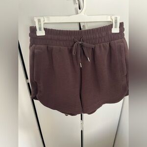 Women's Ribbed Brown Shorts